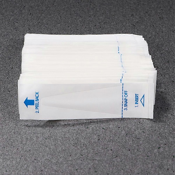 3 esker/100 stk. digitale termometerprobebeskyttelsestrekk, trygge PE sterile universale elektroniske termometer analetuier (hvite)