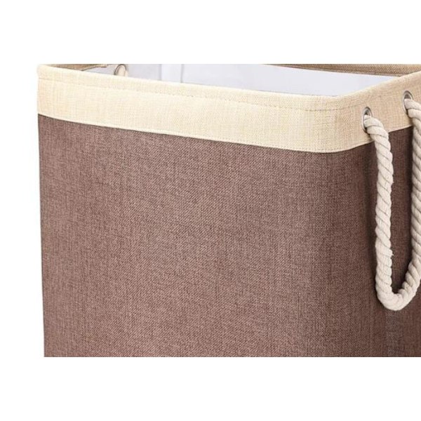 Stor Tvätthållare 50 x 41 x 31 cm, Vikbar Tvättsäck med Rep