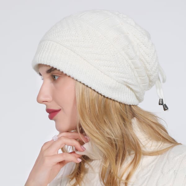 #Stickad mössa med pompom hjort fläta vintermössa fläta hål stickad mössa#