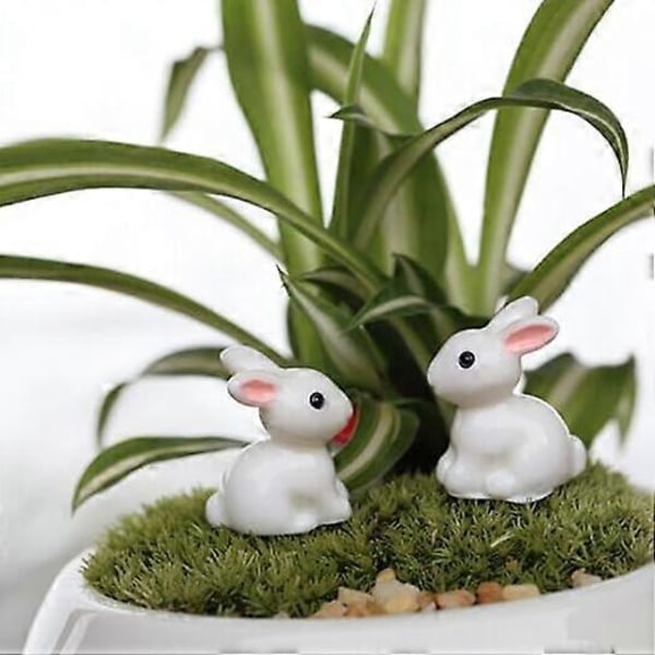 Dukkehus Miniature Bonsai Håndværk Have Landskab 10 stk. Kaniner