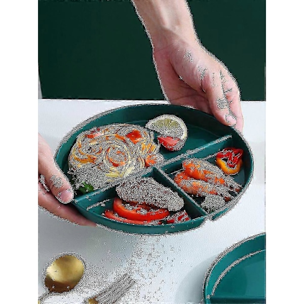 Portion Control Tallrik för Vuxna med 3 Fack - Ett Nödvändigt Köksredskap