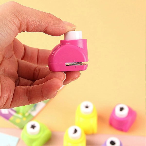 Papirpunch til børn, 10 stk. Mini papirpunch til gør-det-selv, fotoalbum og scrapbooking