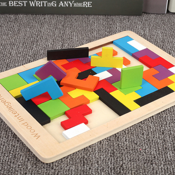 /#/Set av 2 tangram logikspel i trä/#/