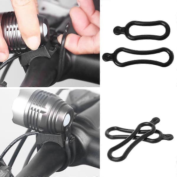 Sykkellys lampe Festeholder Ramme Elastisk Stropp LED Hodelykt Gummiringer