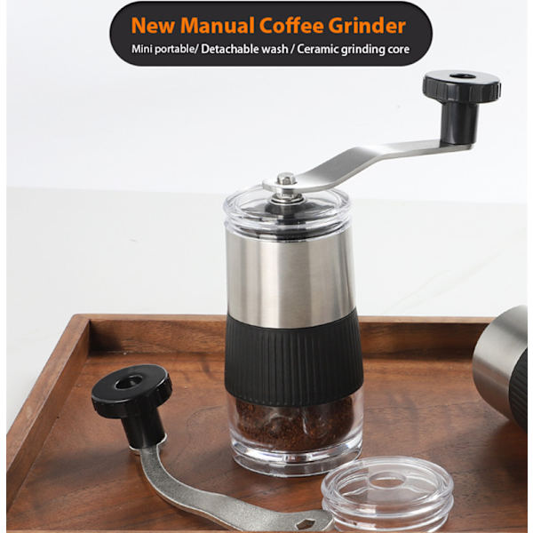 #Manuell Kaffekvarn Justerbar Grovlek Keramisk Slipning Bärbar#