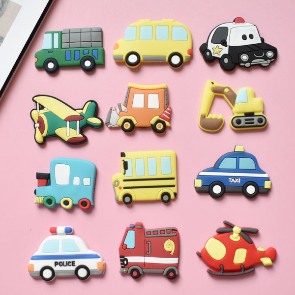 #12-delars set söta tecknade transportkylskåpsmagneter#