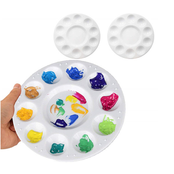 #Plastik Malepaletter Kunstmalepalette Blandet Palette 5 stk Farvepaletter#