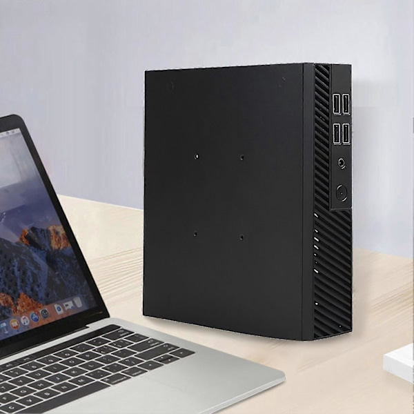 DX01 Mini ITX Computer Case Tynd Halv Højde Hurtig Varmeafledning Understøtter VESA-montering Valset Stål Bærbar Desktop Chassis PC Tilbehør