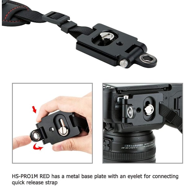 DSLR-kameragripband med Arca Swiss-platta för Canon EOS