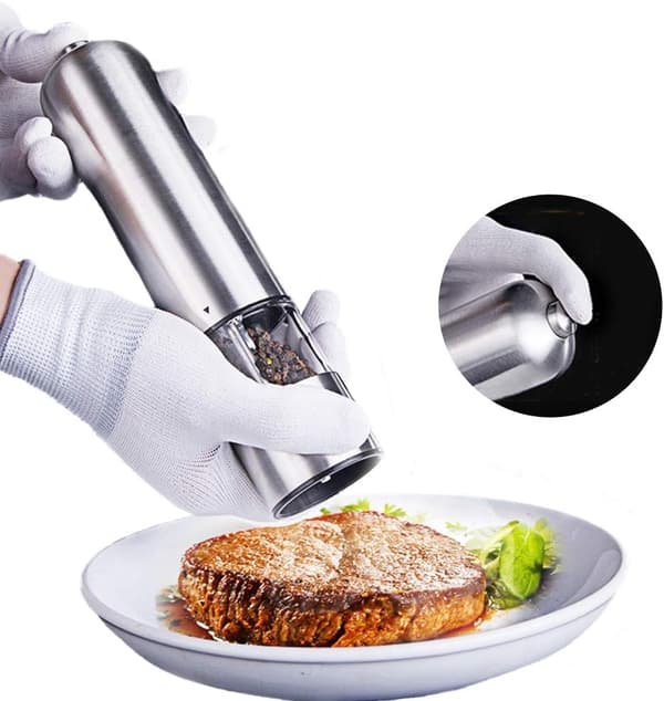 *Pepparkvarn och saltkvarn automatiska elektriska kvarnar fläck*