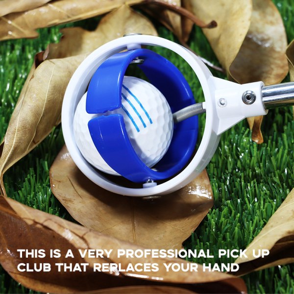 #Teleskopisk Golfboldopsamler i Rustfrit Stål til Vand med Golfbold-Putter-Gribeværktøj Golftilbehør Golfgave til Mænd Gul#