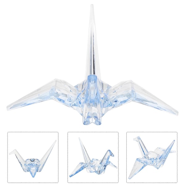 Kreativ Simulert Origami Trane Modell Dekorasjon Skrivebord Akryl Laget Ornament Barn Bursdagsgave