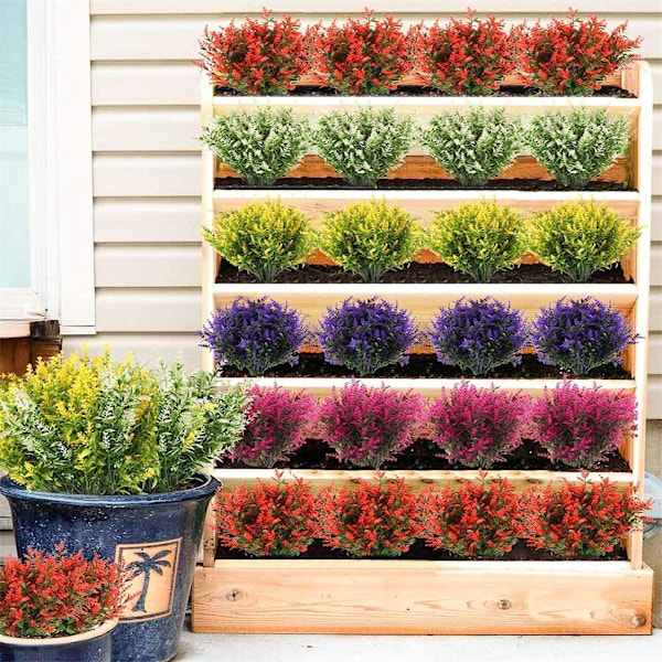 #Konstgjorda Växter Konstgjorda Blommor Utomhus, UV-Resistenta Buskar,f#