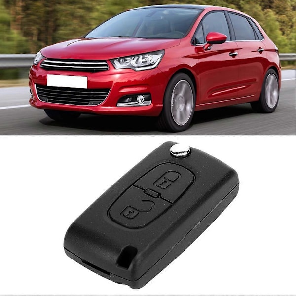2 Knapper Bilnøkkel Fob Etui Nøkkel Shell Deksel Erstatning Passer for Citroen