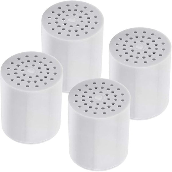 4-pack 15-stegs Ersättningspatron för Duschfilter, Duschfilter för Hårt Vatten, Universellt Kompatibel med Liknande Design, Duschvattenmjukgörare