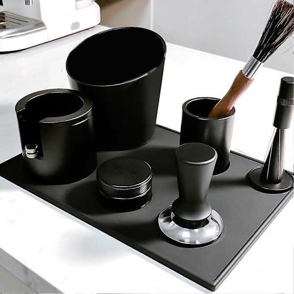 Kaffe Tampe Matte Silikon Anti-skli Flere Spor Kaffe Tamper Pad for Hjem Kjøkken Bar Kaffebar