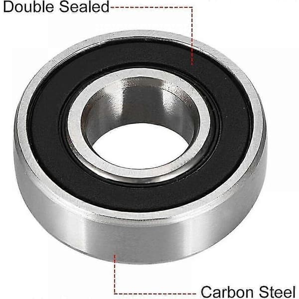 4st 6001-2rs Dubbeltätade Kullager 12mmx28mmx8mm Kolstål
