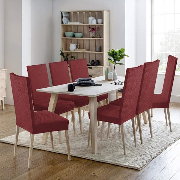 Stolsöverdrag Spandex Stolsöverdrag Jacquard Mönster Universal Matbord