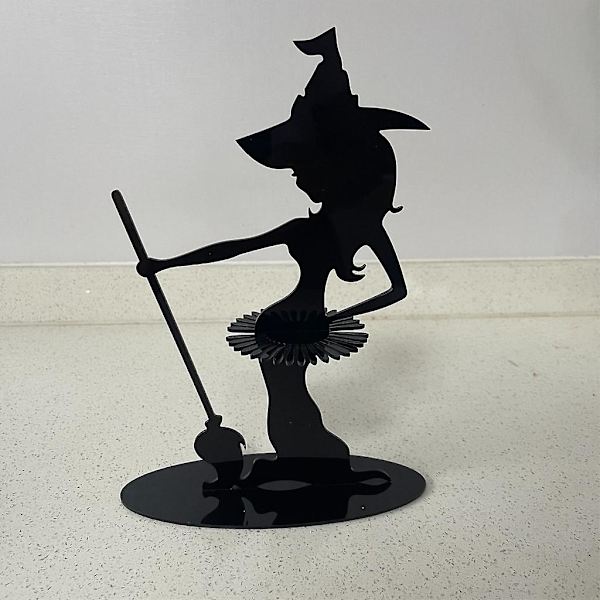 Halloween Häxa Staty Servetthållare Vävnadsdispenser Ornament För Samling