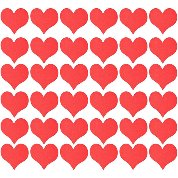 100 stk. Hjerteformede Blanke Kort Valentinsdag Gratulasjonskort Fest Veggdekor Hjertepynt