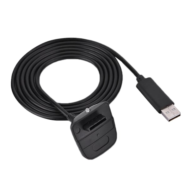 För Microsoft För Xbox 360 Trådlös Handkontroll Usb Laddare Snabb Laddningskabel Sladd (svart)