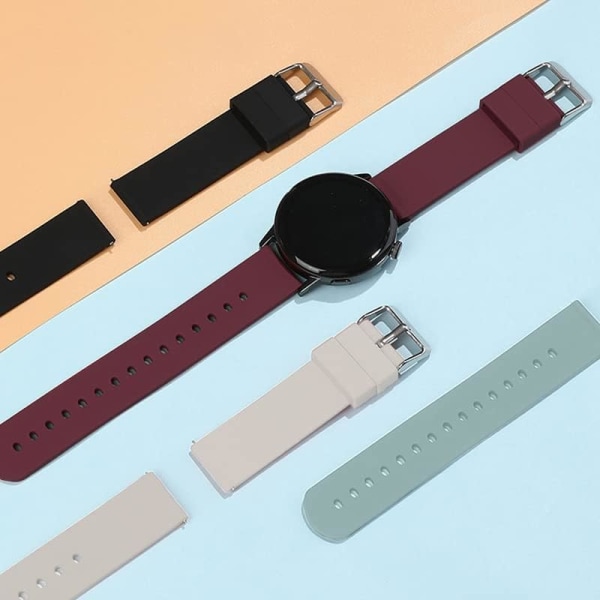 22mm Smartwatch Strap- 2st Silikon snabbkopplingsremmar, Repla