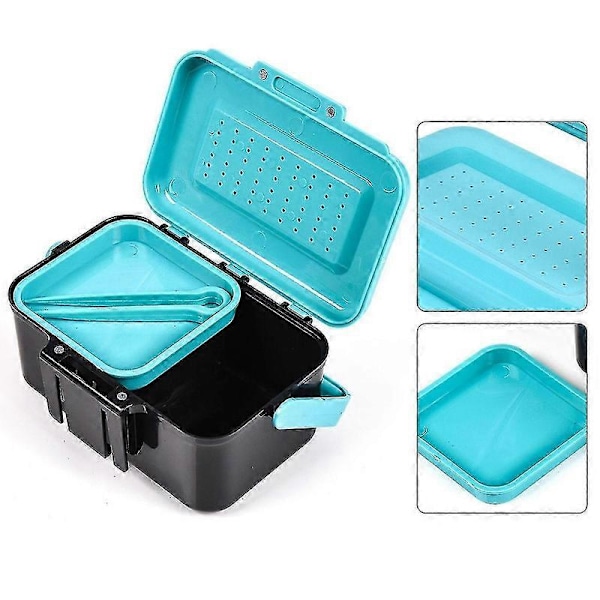 Fisking Levende Agn Boks Fiske Plast Agn Boks Agn Oppbevaringsboks Orm Agn Holder Bærbar Fiske Levende Agn Oppbevaringsboks