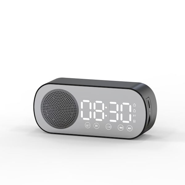 Vekkerklokke med USB-lader, (hvit) Digital klokke, Morgenalarm
