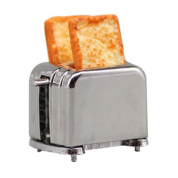 Mini Brødmaskine Model Miniature Legering Toaster Mini Hus Tilbehør Dekoration
