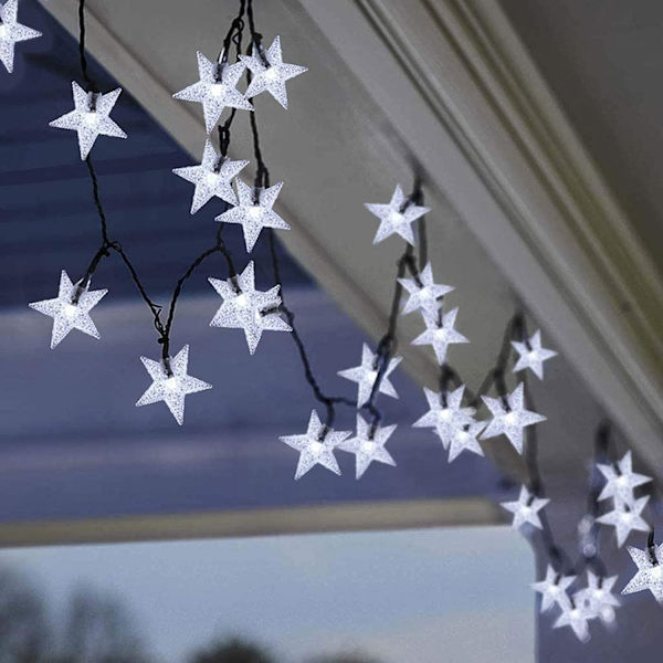 *Solcellslampor för utomhusbruk, 5 m 20 LED-stjärnslinga 8 m*