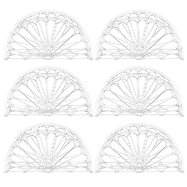 6 stk. Klar Servietholder Halvcirkel Servietholder Dekorativ Serviet Organizer Stand