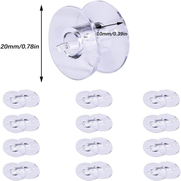 12 st Symaskinsspolar, Symaskinsspolar, klarplast