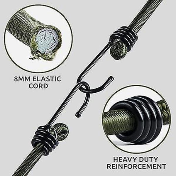 18\" (45 CM) Kiristyshihnat - 10 kpl pakkaus - Kiristyskoukku - Kiristimet koukuilla matkatavaroille, kattotelineille, retkeilyyn - UV- ja säänkestävyys
