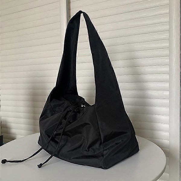 Damväska Ny Nylon Hinkväska Mode Enfärgad Dragkedja Axelväska Plånböcker