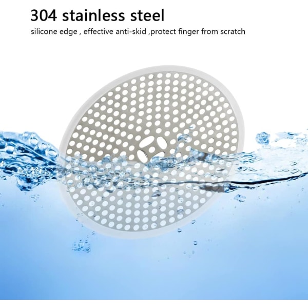 2-pack Duschpluggfilter Avloppsplugg Dräneringsfilter Hårfälla 11