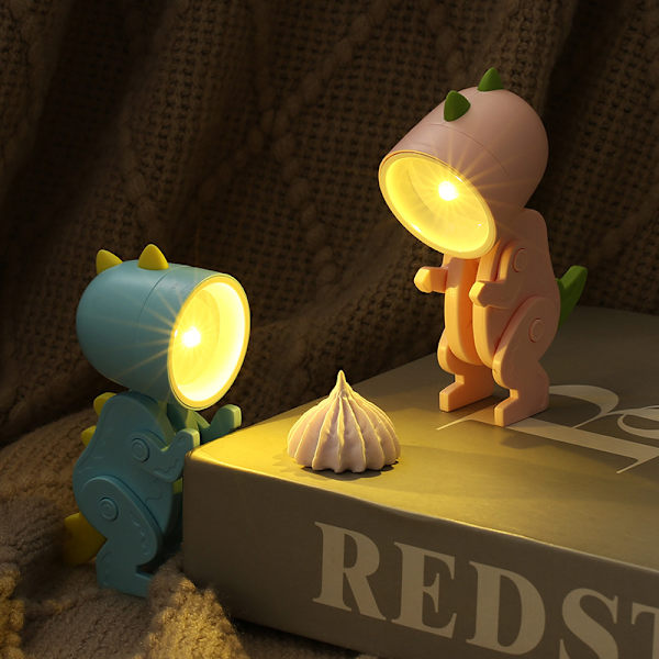 Pink Dinosaur LED Natlampe Mini Sød Kæledyrslampe Student