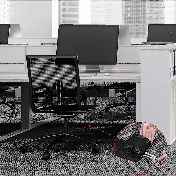 Kabelklemme Gulv Kabeldækning Ledninger Kabelbeskytter Kabelstyring Kun Til Kommercielt Kontor Tæppe (sort, 2 stykker)