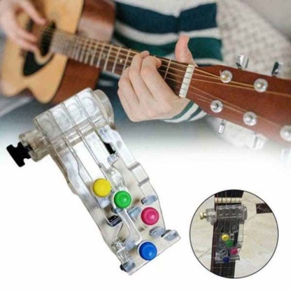 #Læringshjelp for gitar 1 stykke Læringshjelp for gitar Elektrisk gitarakkordleser for nybegynnere i alle aldre Klassisk Ikke aktuelt.#