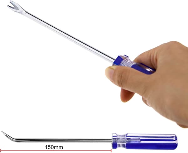 2X Blå Plast Håndtak Spiker Stift Nitt Stud Løfter Trekker Klo