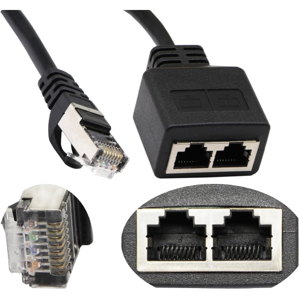 #RJ45-uros-2 RJ45-naaras verkkojakaja-kaapeli#