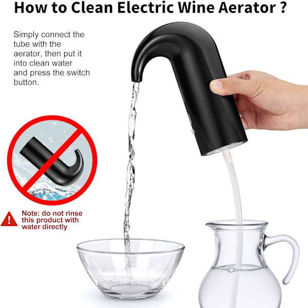 *Elektrisk Vinlufter En-Touch Bærbar Vin Karaffel Multi-Smar*