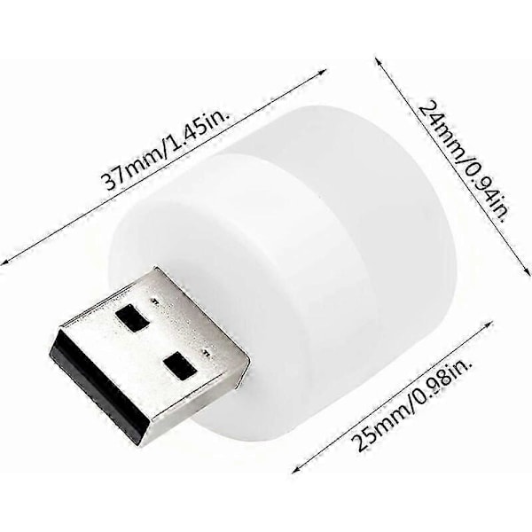 LED Nattlampa, Mini USB-lampa, Plug-in, Energieffektiv, Idealisk för Sovrum, Badrum, Barnkammare, Kök, Hall