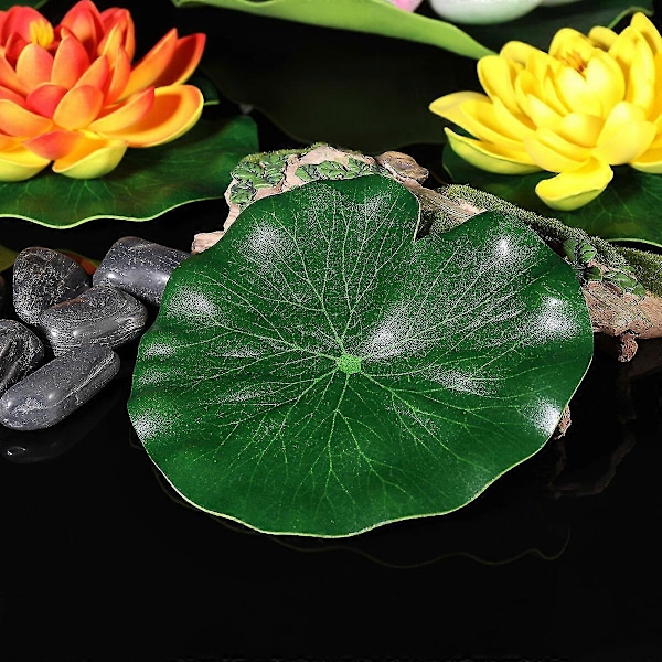 Kunstige Blader Kunstig Lotus Vann Dekorativt Blad Akvarium Lotusblad Flytende Lotusblad