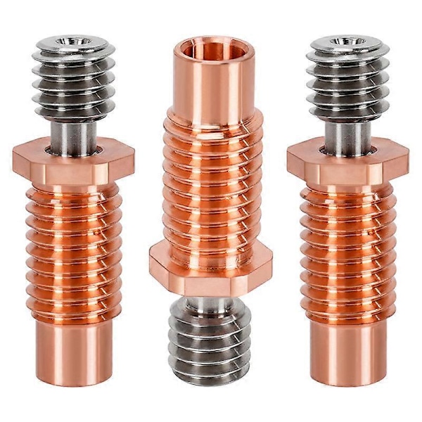 3 stk. Skriverdyse Hals Varmebryter For E3d V6 Messing Kobber Hals