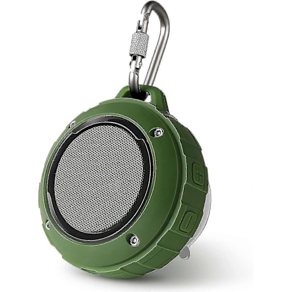 Vattentät Bluetooth-högtalare, Bärbar högtalare med subwoofer (grön)