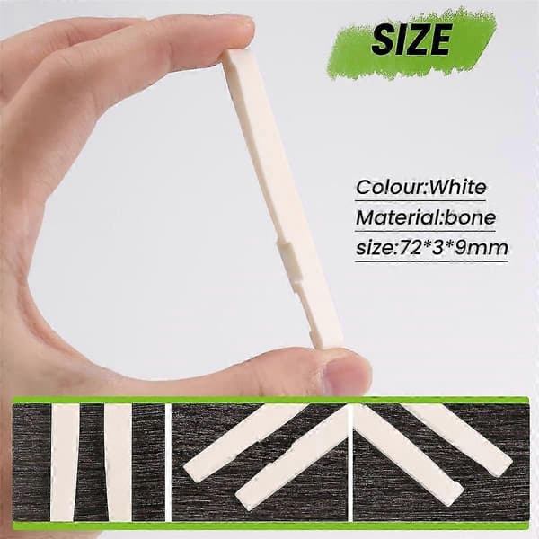 6-strängad akustisk benstall gitarr med slitsad sadel, gitarrdelar (2-pack)