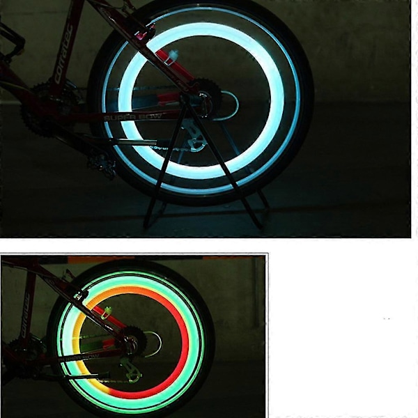 LED Sykkel Felg Dekk Hjul Eike String Stripe Sykkel Blinklys