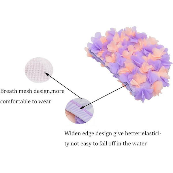 *Kvinde Badehætte i Blonder, Retro Vintage Stil, Blomsterblade*