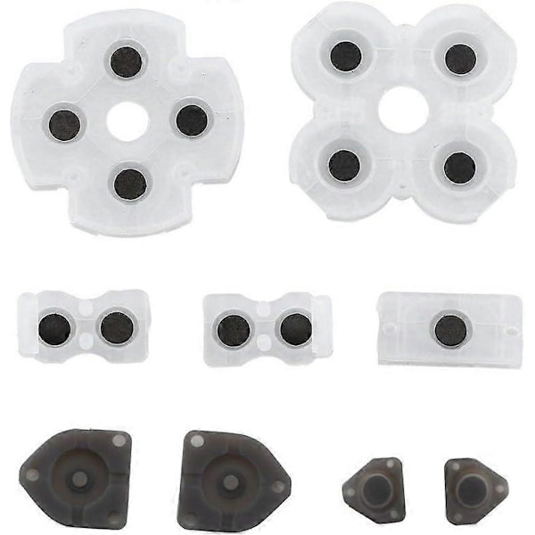 4 Set Silikon Ledande Gummi Pad Knappsatser för Sony Playstation 4 PS4 Kontroller för Dualshock 4 Knappar Reparation Ersättningsdel