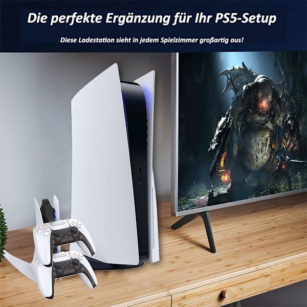 PS5-ohjainten latausasema, lataa 2 ohjainta samanaikaisesti